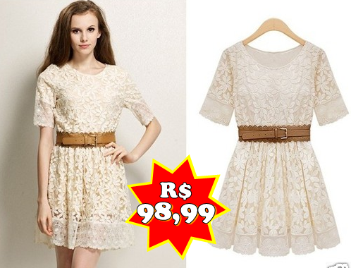 Vestido Renda Curto