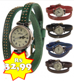 Relógio Pulseira Couro