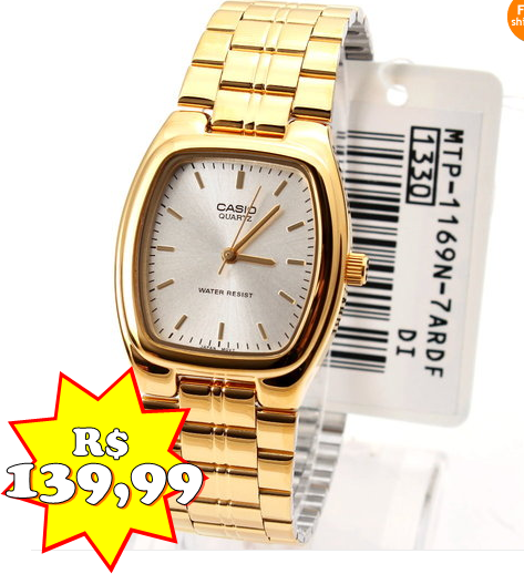 Relógio Casio Dourado